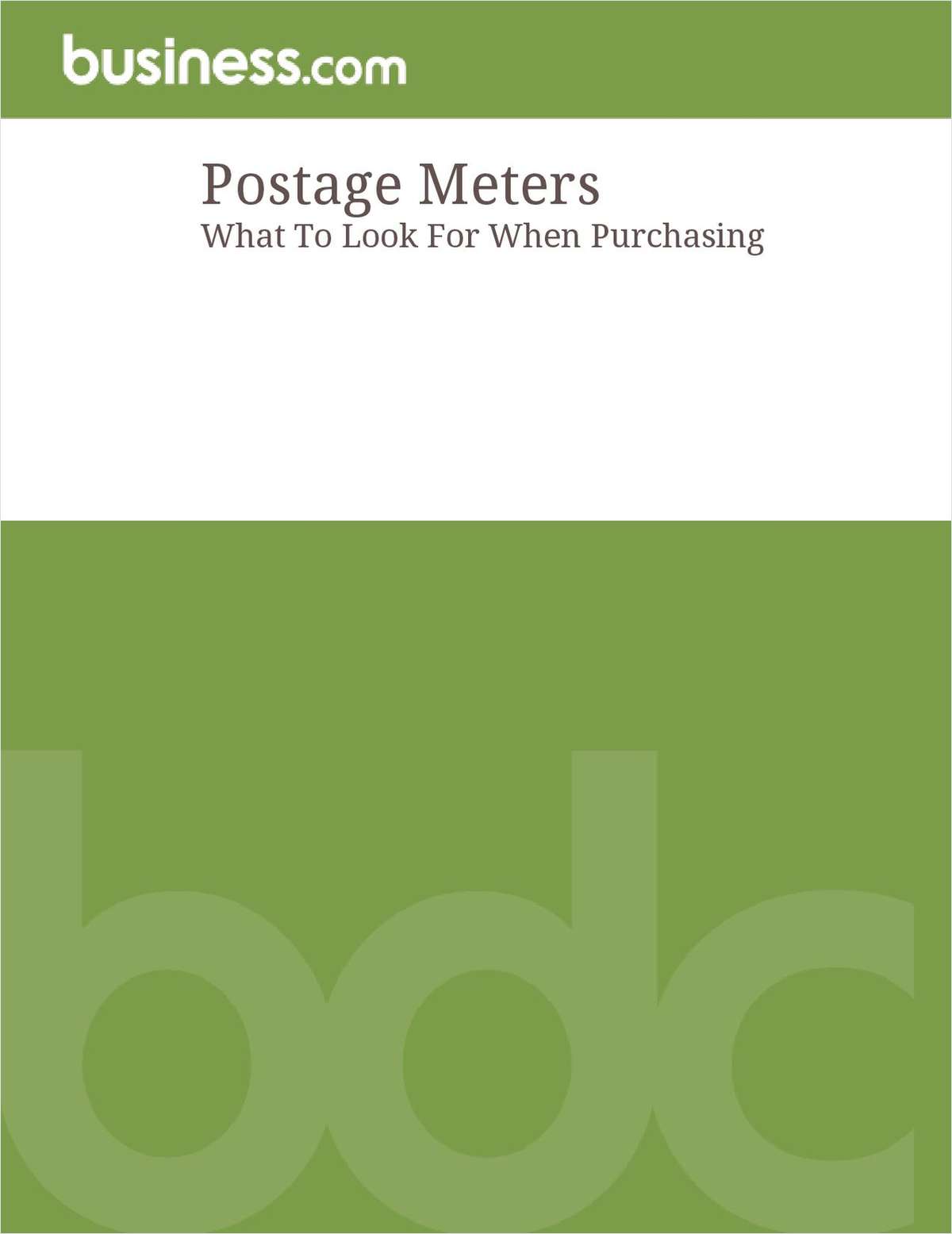 What To Look For When Purchasing A Postage Meter
