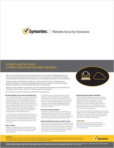Security and the Cloud: Perfect Match