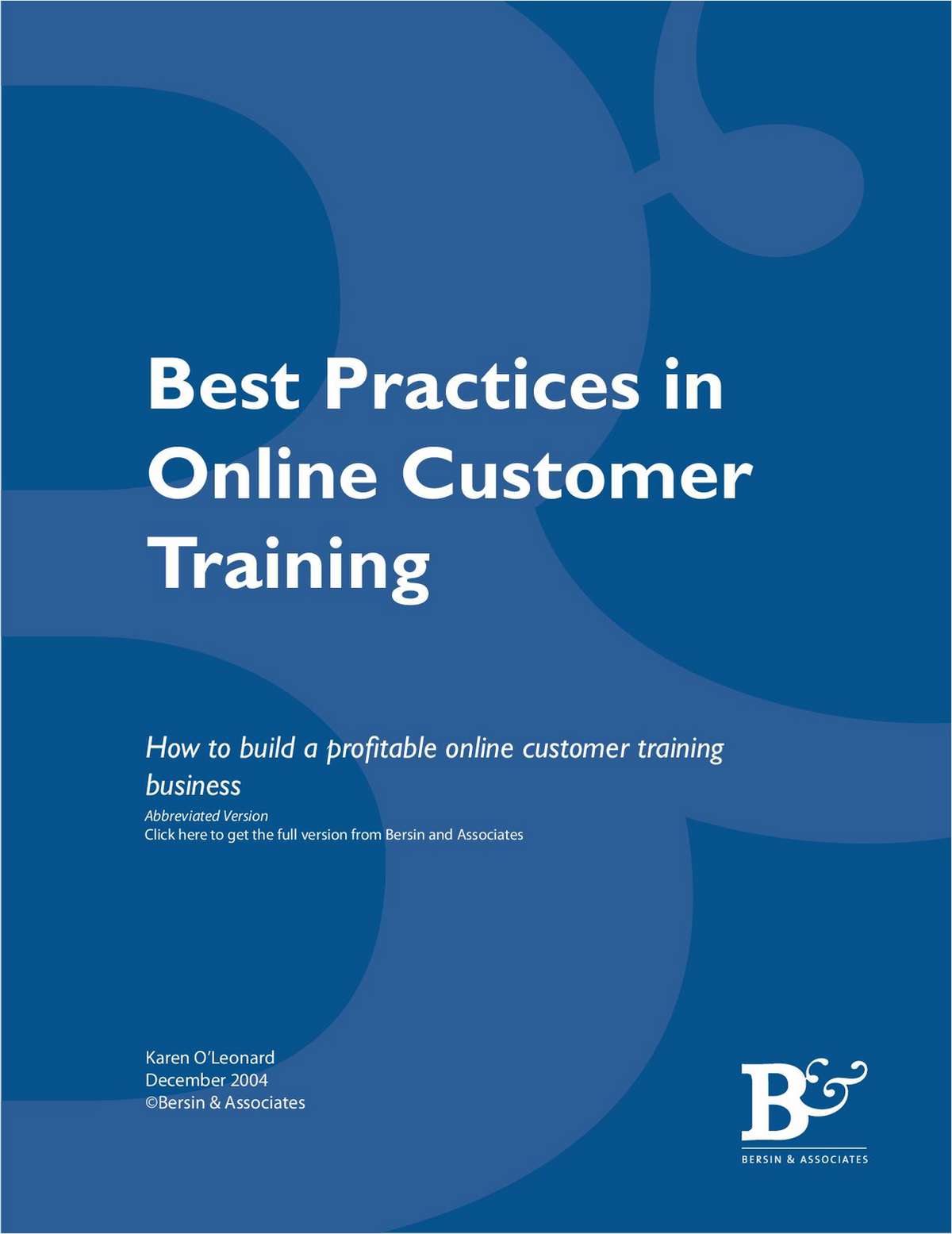 Best Practices in Online Customer Training