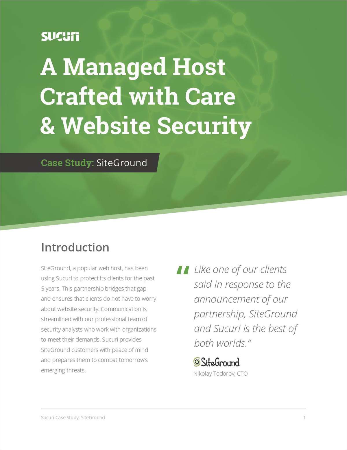 SiteGround: Website Security Case Study