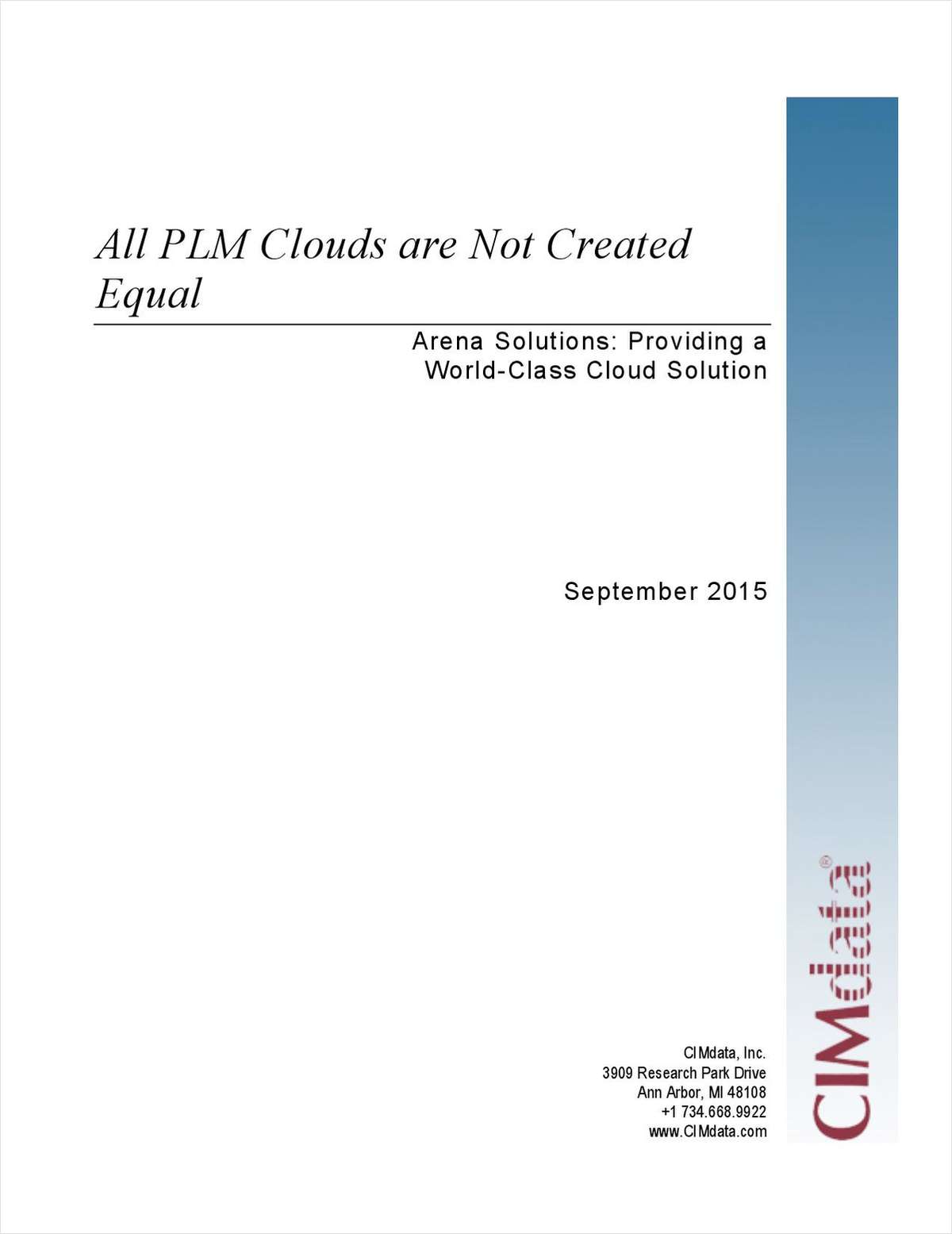 All PLM Clouds are Not Created Equal