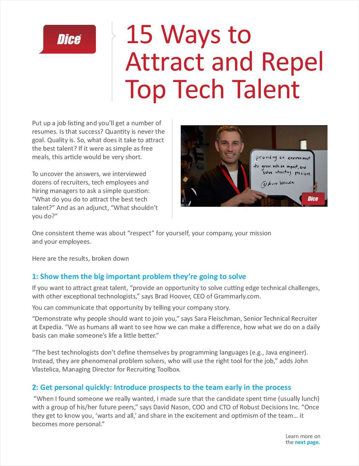 15 Ways to Attract and Repel Top Tech Talent