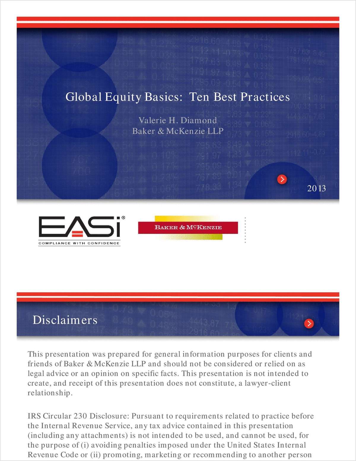 Global Equity Guidebook -- Ten Best Practices