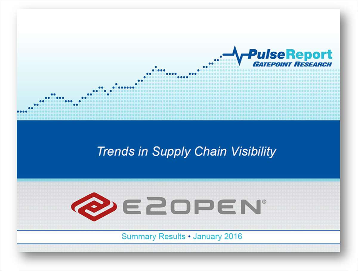 Survey Results: Trends in Supply Chain Visibility