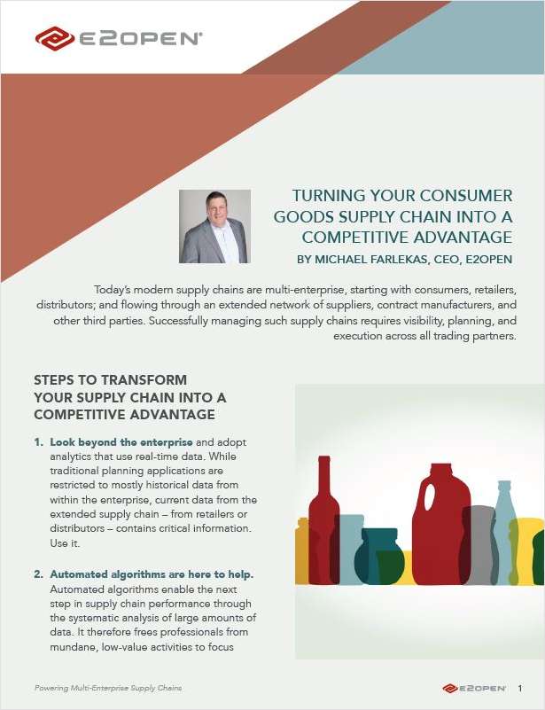 Turning Your Consumer Goods Supply Chain Into a Competitive Advantage