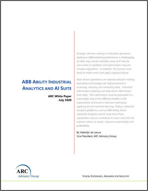 ABB Ability™ Industrial Analytics and AI Suite
