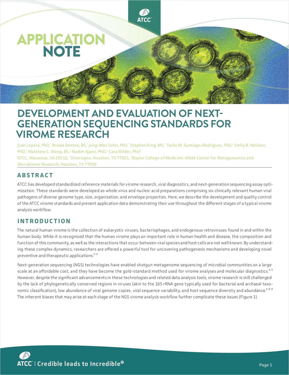 Development and Evaluation of Next-Generation Sequencing Standards for Virome Research