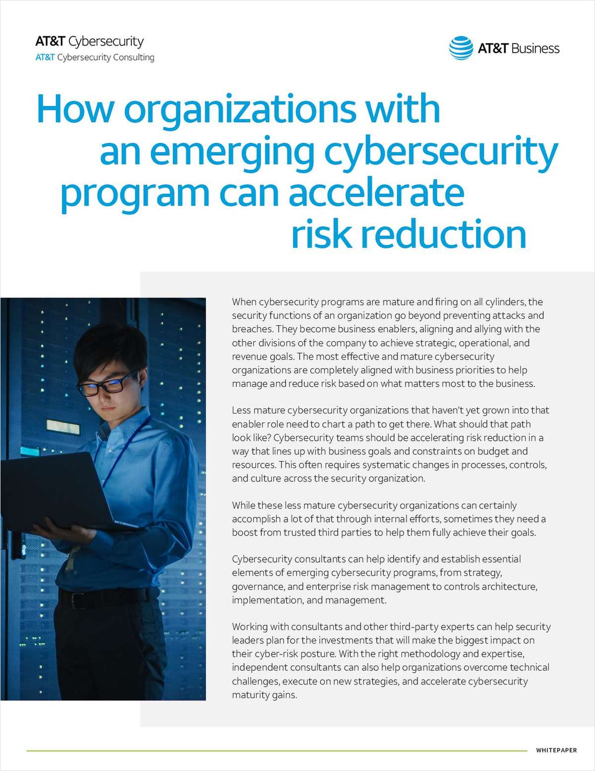 How Organizations with an Emerging Cybersecuritygram can Accelerate Risk Reduction