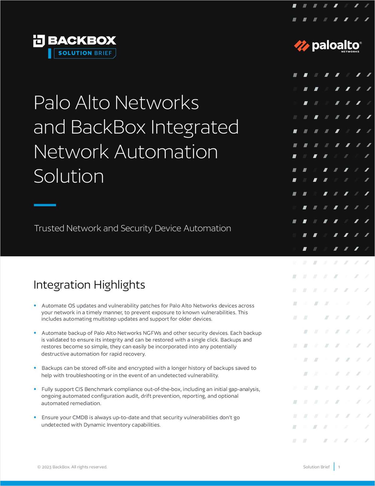 Palo Alto and BackBox Integrated Network Automation Solution