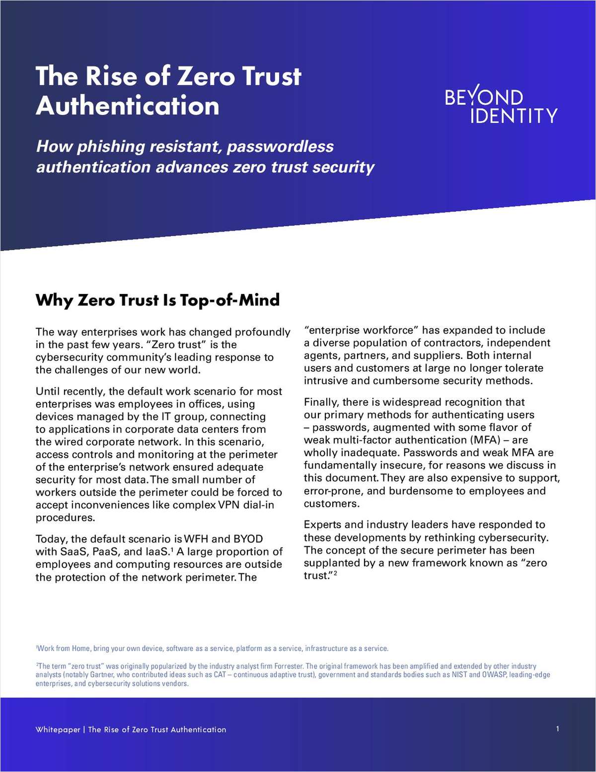 The Rise of Zero Trust Authentication