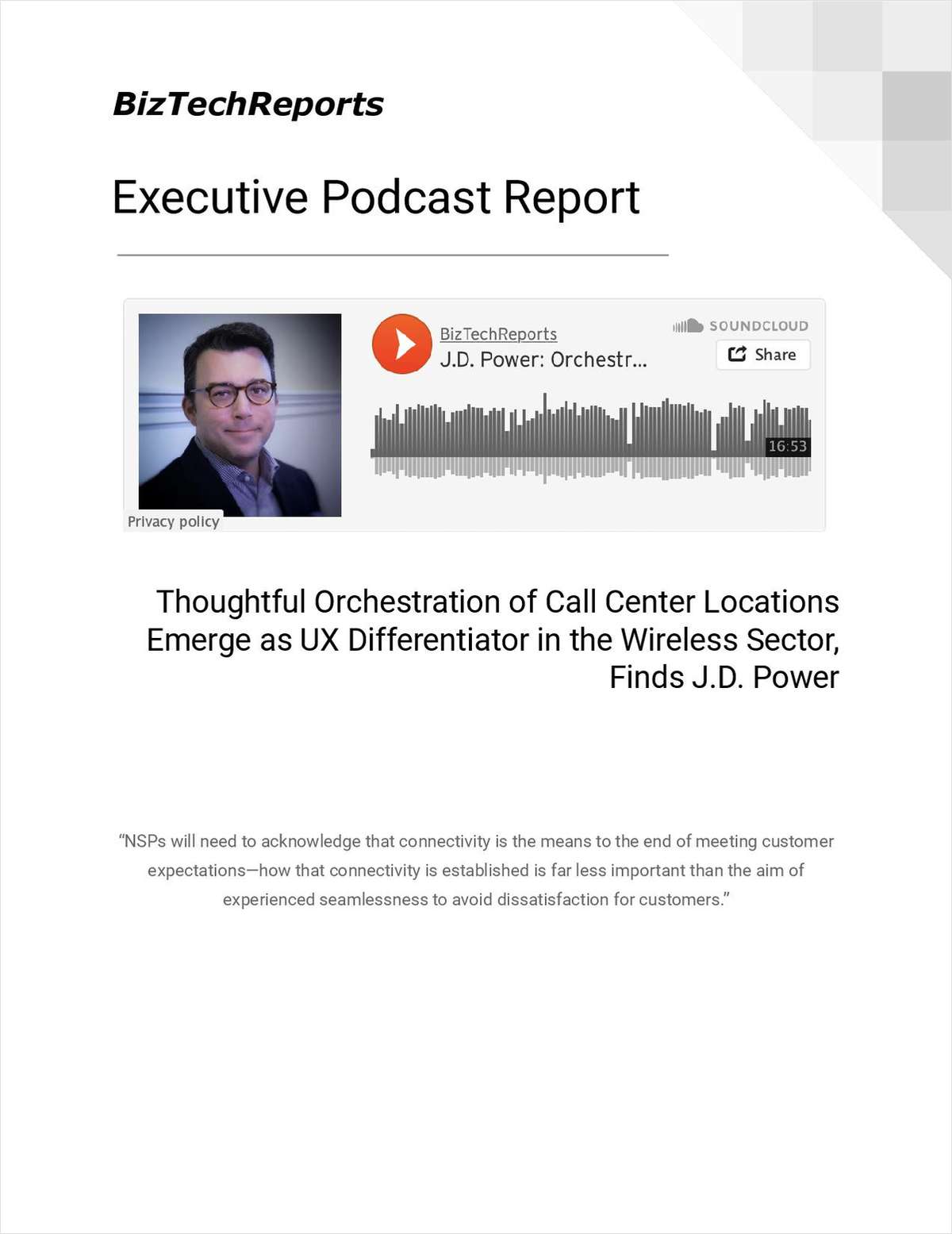 Thoughtful Orchestration of Call Center Locations Emerge as UX Differentiator in the Wireless Sector, Finds J.D. Power