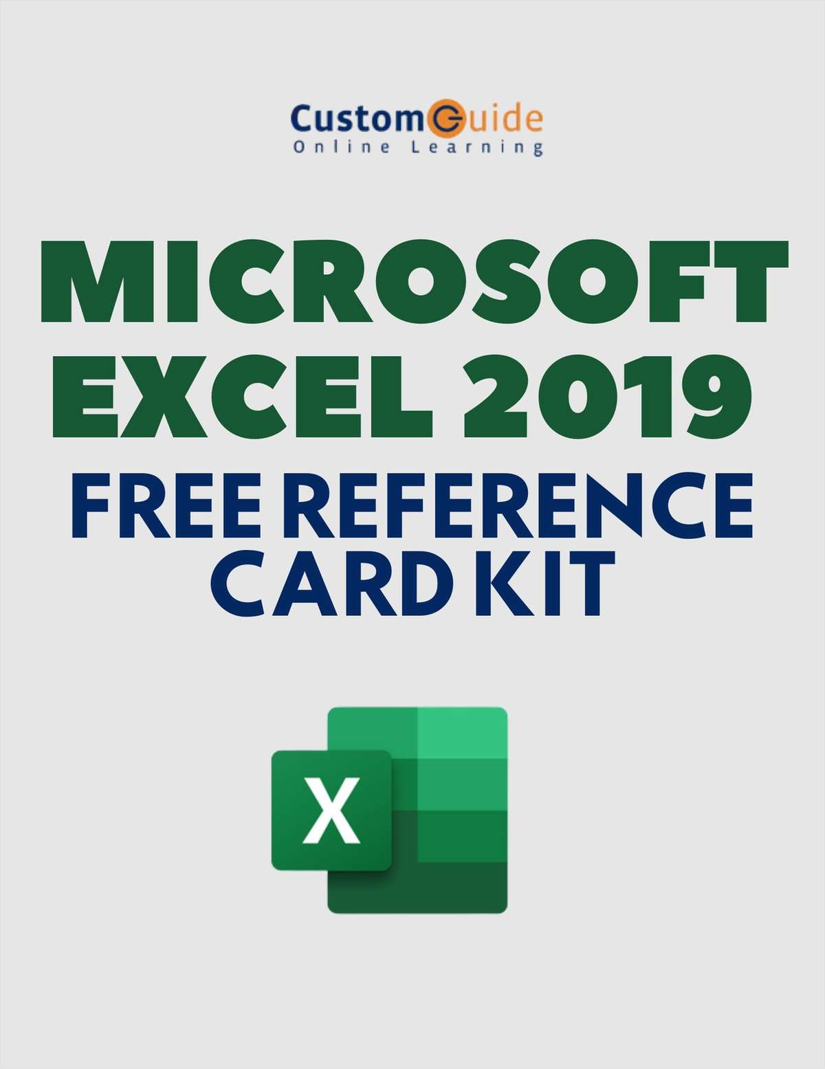 Microsoft Excel 2019 -- Free Reference Card Kit