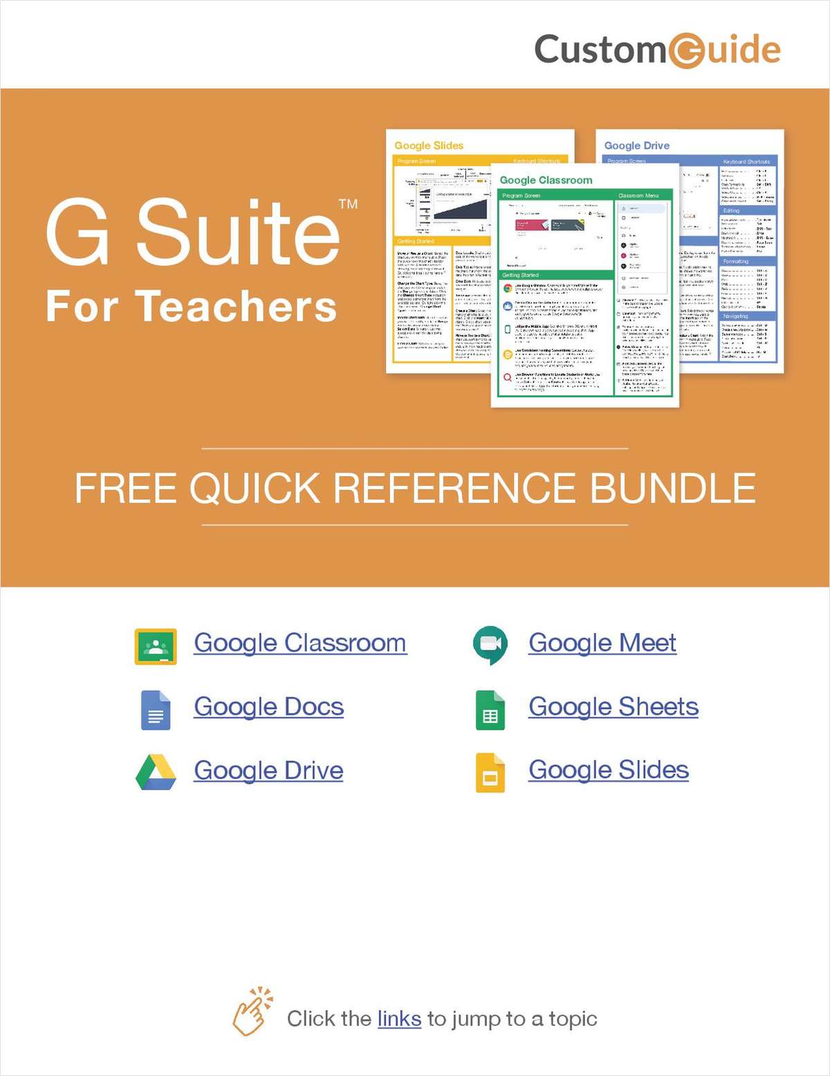 G-Suite for Teachers-- Free Reference Card Bundle