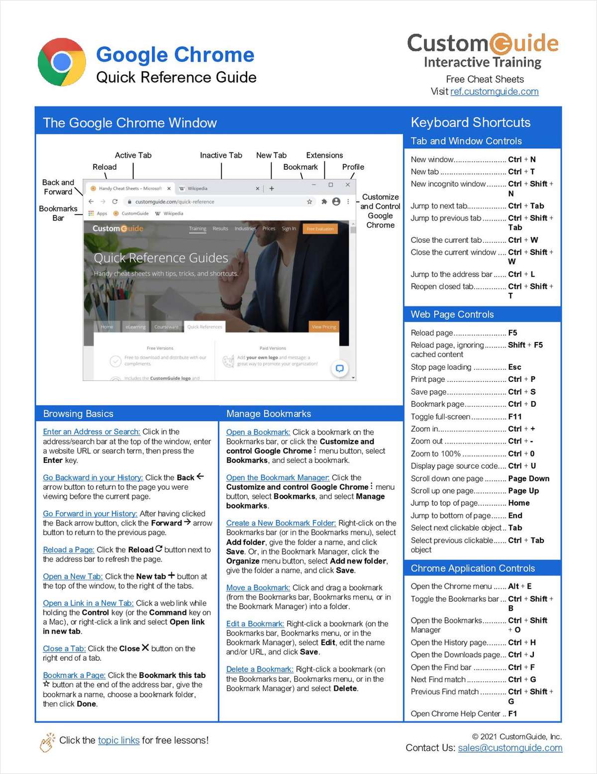 Google Chrome Quick Reference Guide