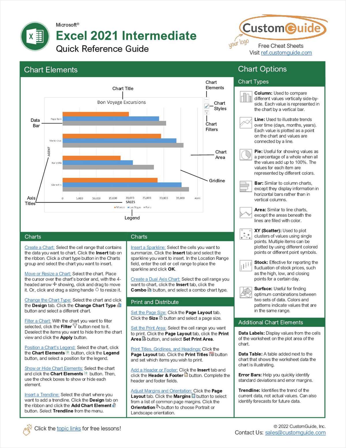 Microsoft Excel 2021 Intermediate - Quick Reference Guide