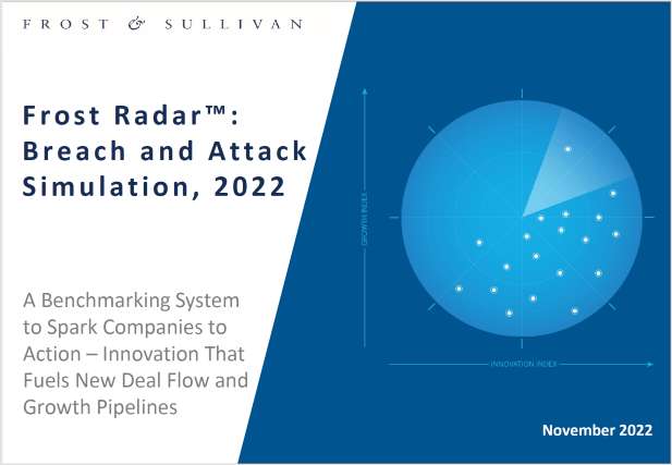 Cymulate Named Innovation Leader, Frost & Sullivan's - Frost Radar™️ BAS, 2022