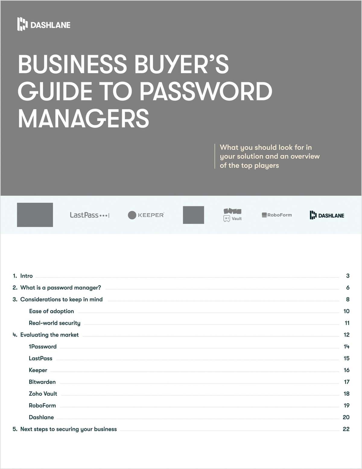 Business Buyers Guide to Password Managers