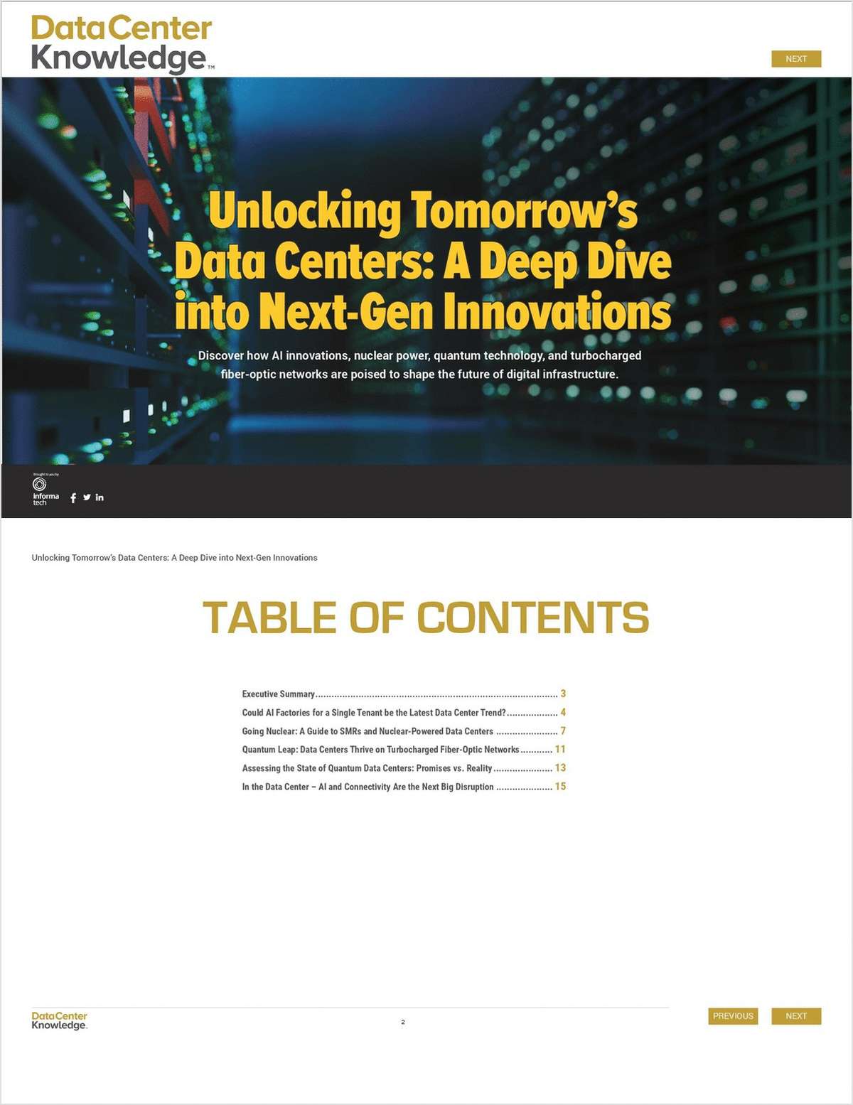 Unlocking Tomorrow's Data Centers: A Deep Dive into Next-Gen Innovations