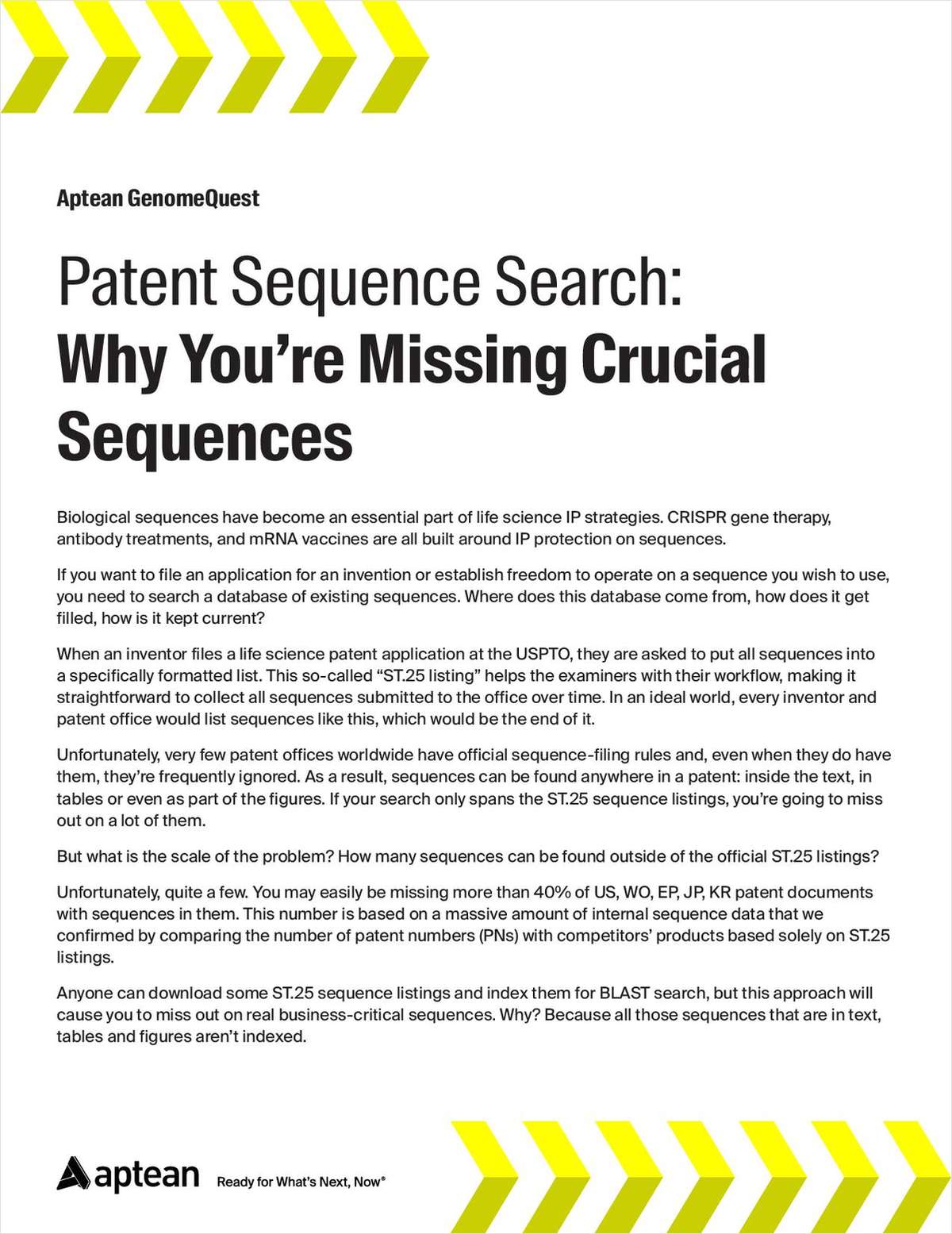 Patent Sequence Search: Why You're Missing Crucial Sequences