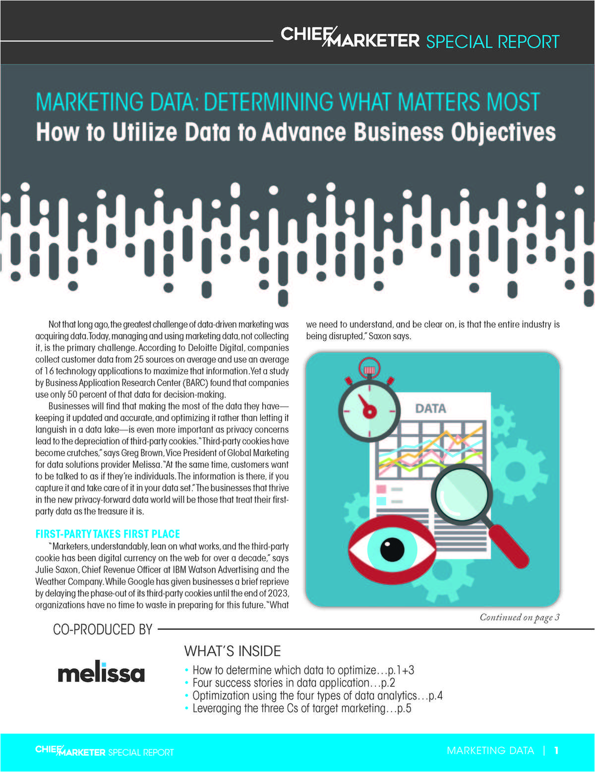 MARKETING DATA: Determining What Matters Most