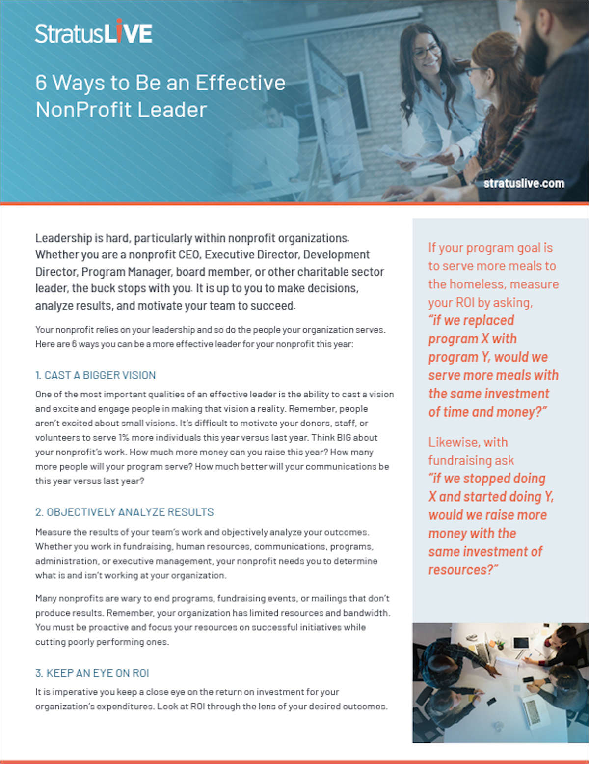 Six Ways to be an Effective NonProfit Leader
