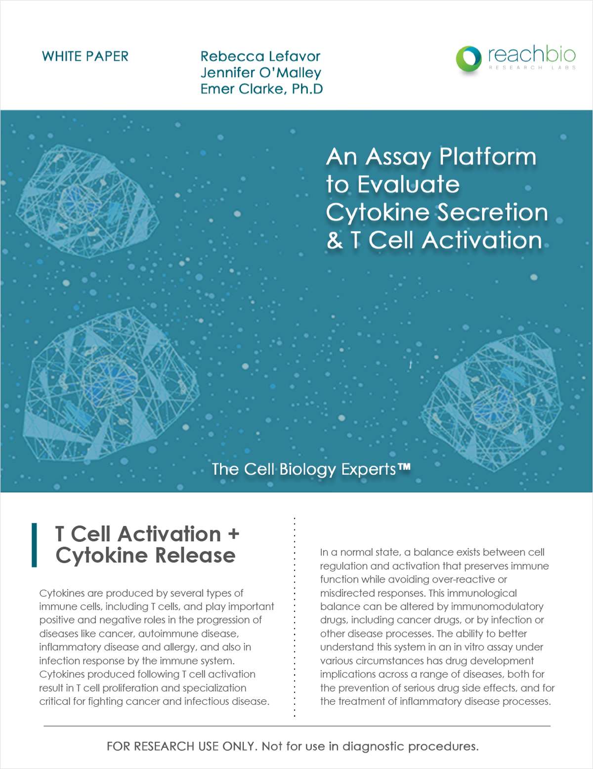 An Assay Platform to Evaluate Cytokine Release & T Cell Activation