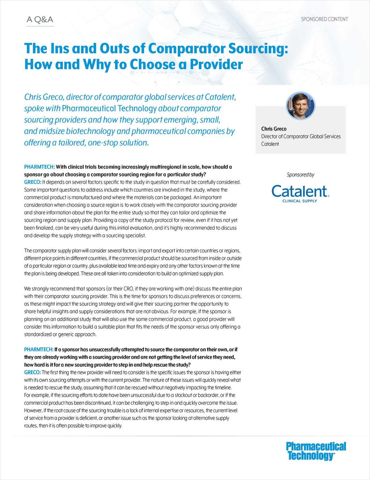 The Ins and Outs of Comparator Sourcing: How and Why to Choose a Provider
