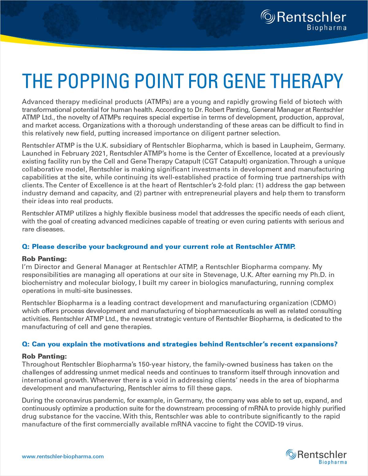 The Popping Point for Gene Therapy