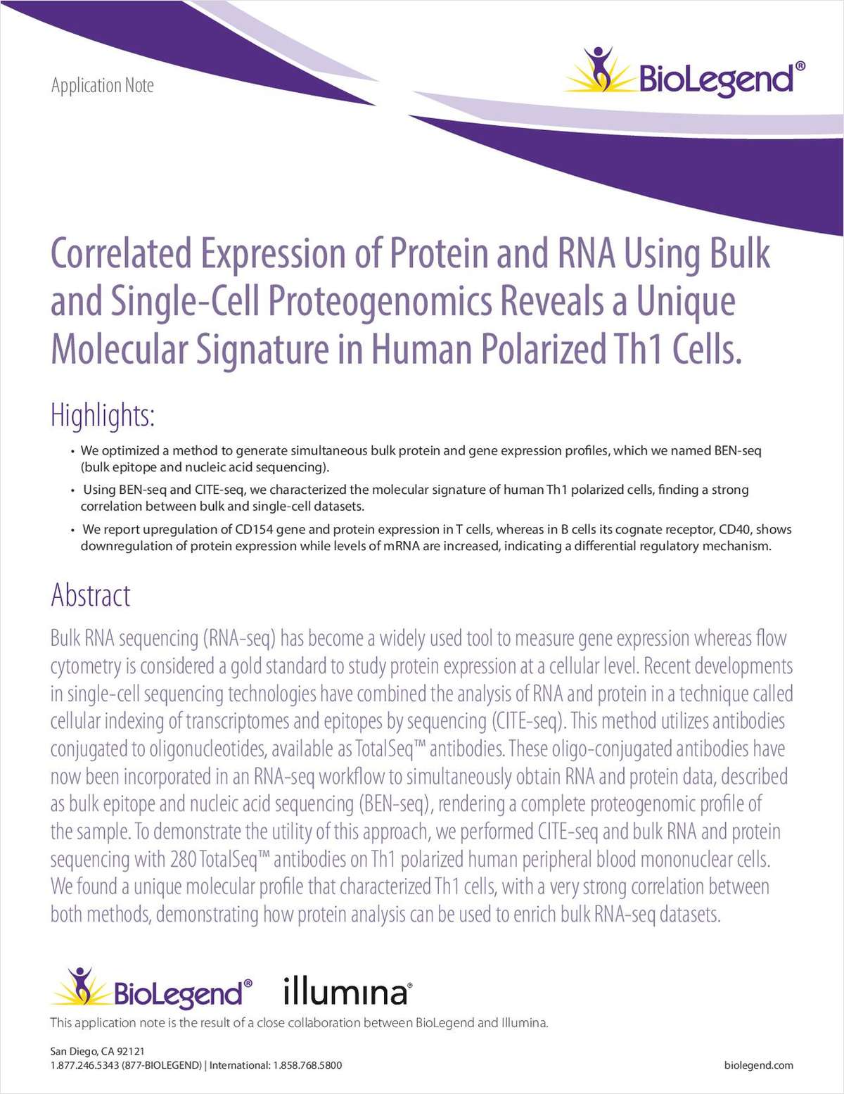 Expand Bulk Sequencing Analysis with BioLegend and Illumina