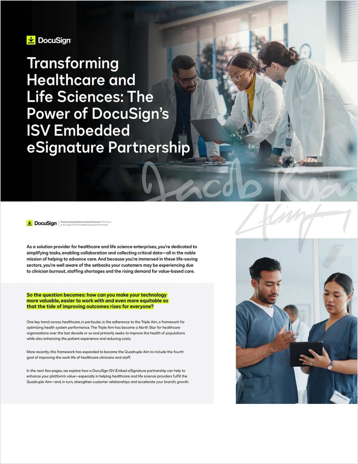 Transforming Healthcare and Life Sciences: The Power of DocuSign's ISV Embedded eSignature Partnership