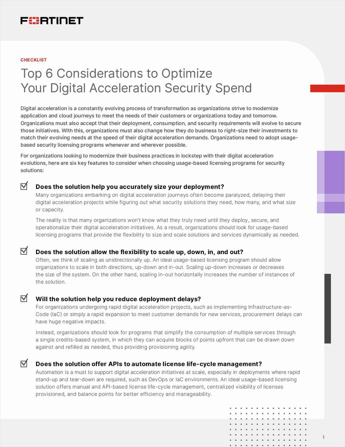 Checklist: Top 6 Considerations to Optimize Your Digital Acceleration Security Spend