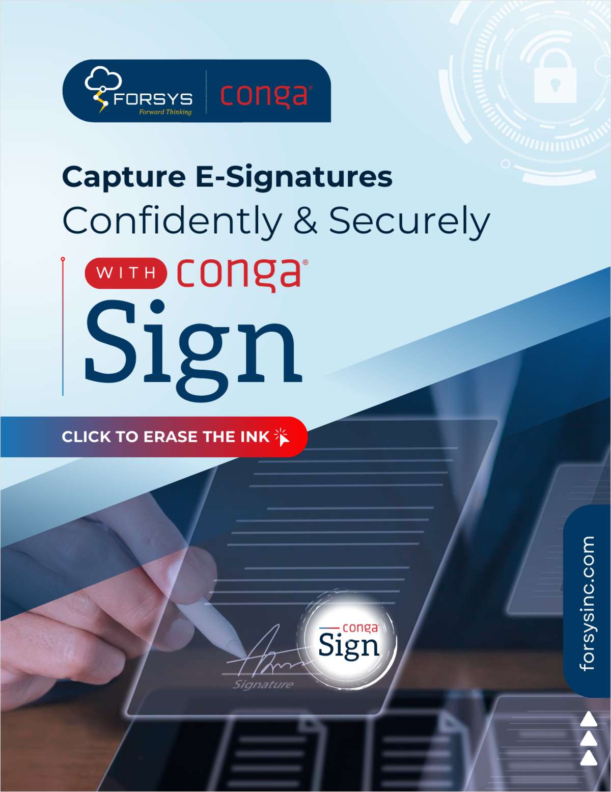 Capture ESignatures Confidently & Securely with Conga eSign Solution, Free Forsys Inc Data Sheet
