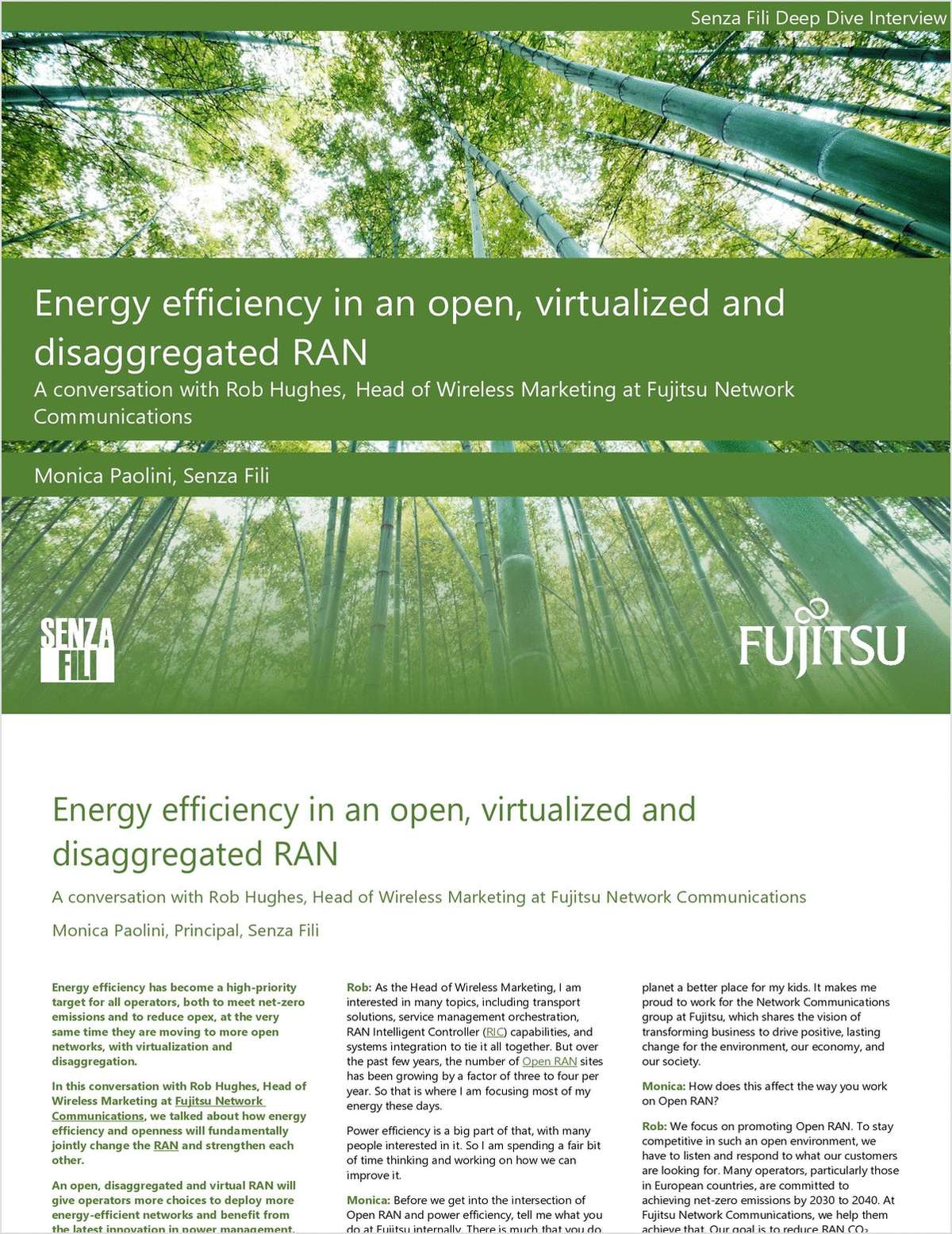 Energy efficiency in an open, virtualized and disaggregated RAN