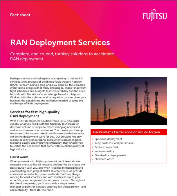 How can you accelerate RAN deployments?
