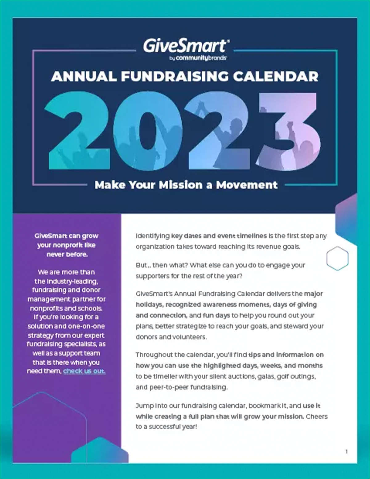 GiveSmart's 2023 Annual Fundraising Calendar