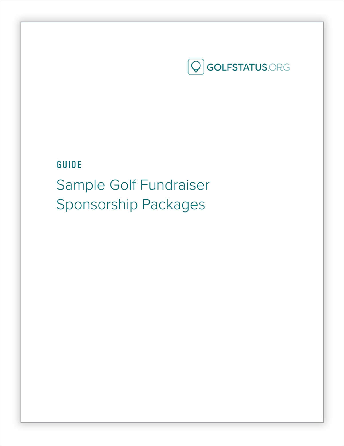 Guide: Sample Golf Fundraiser Sponsorship Packages