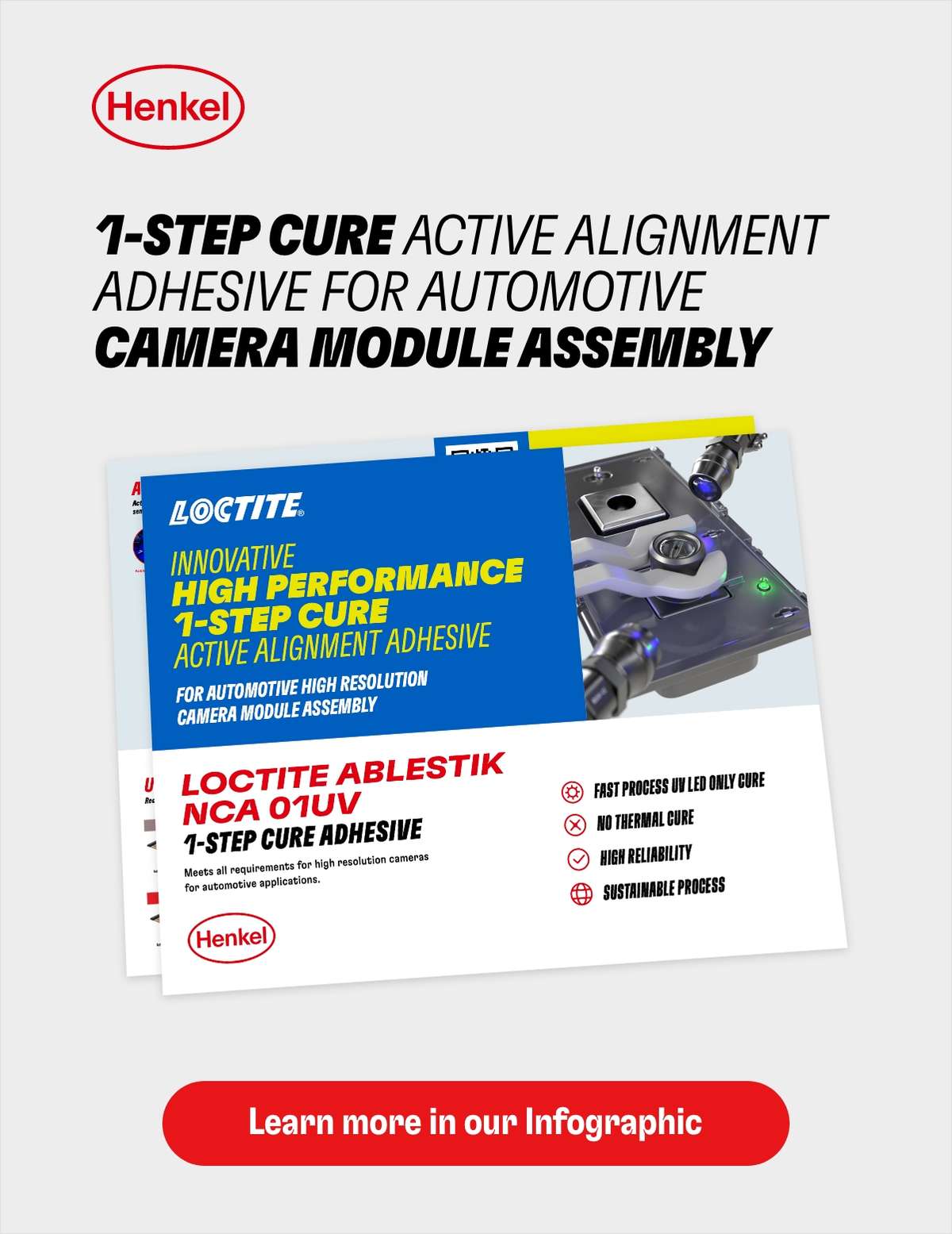 Benefits of Henkel's 1Step Cure Active Alignment Adhesive for Automotive Camera Module Assembly