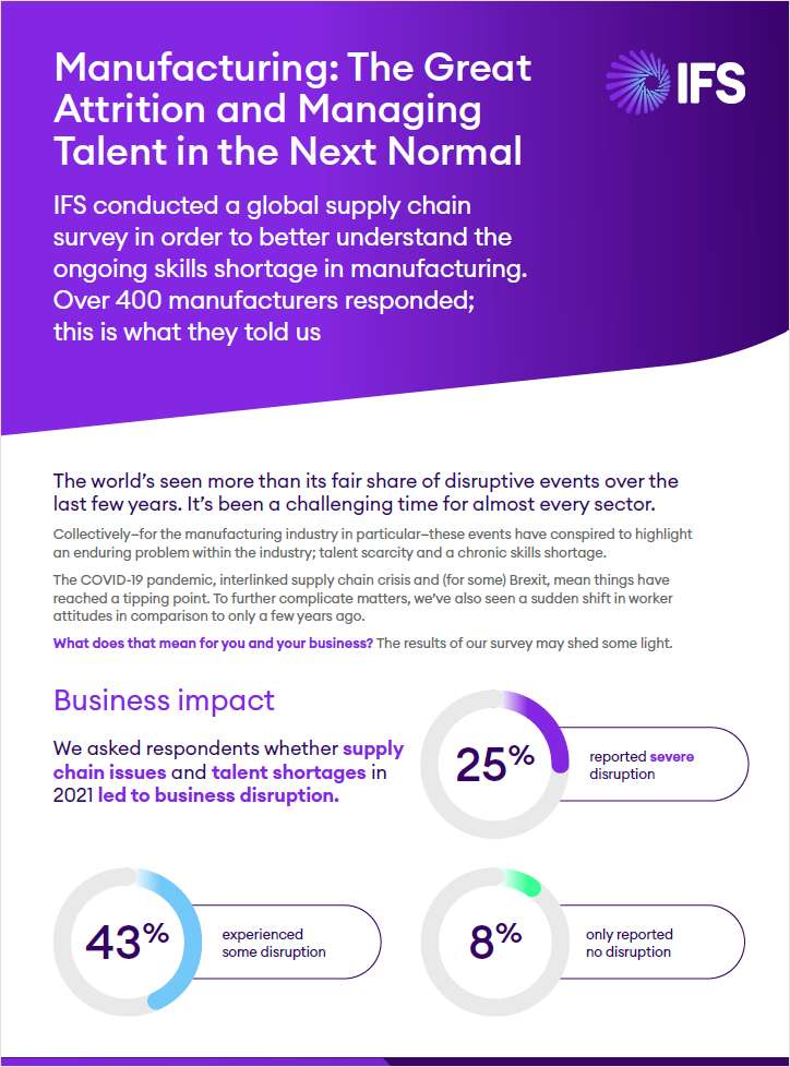 Manufacturing: The Great Attrition & Managing Talent in the Next Normal