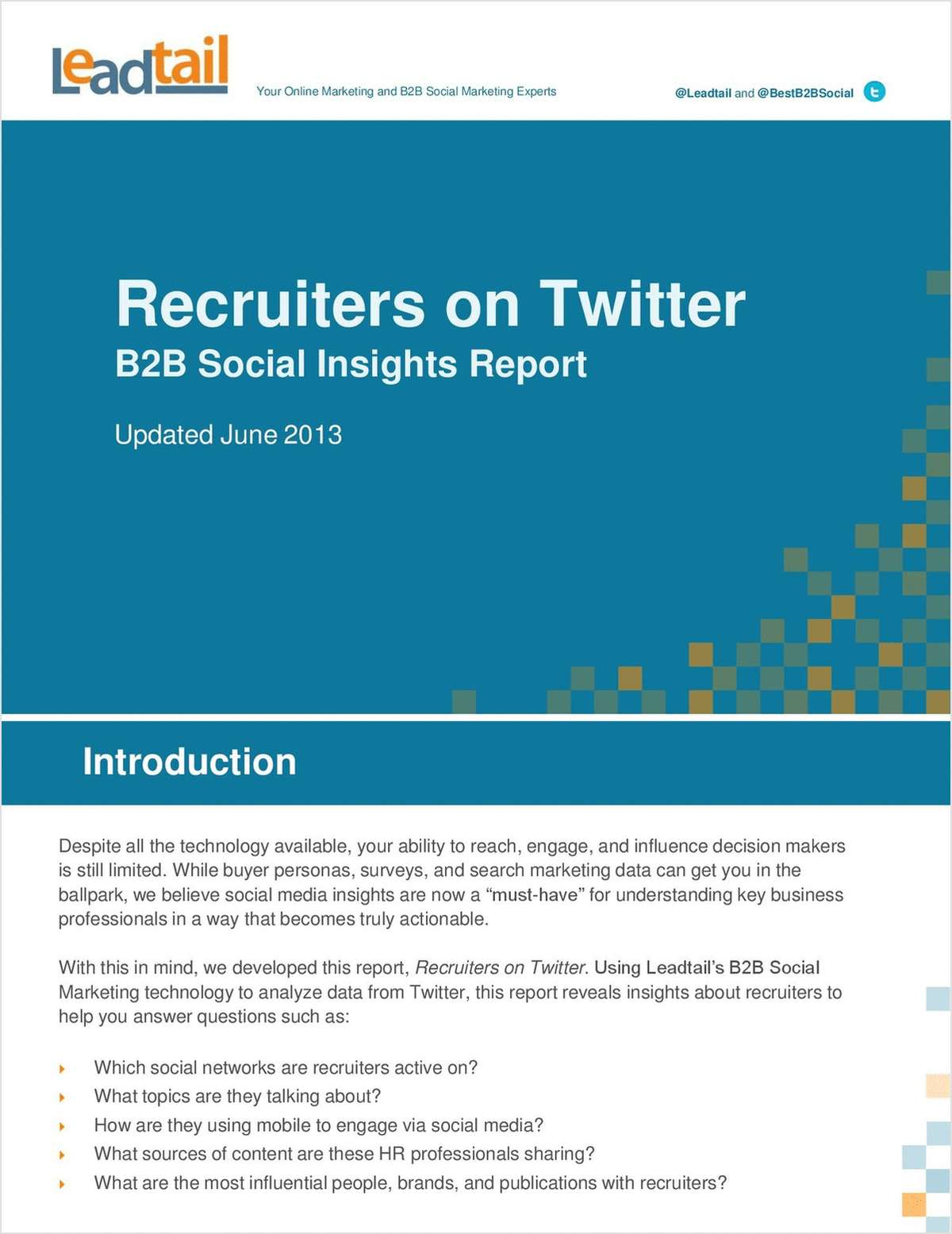 Recruiters on Twitter: B2B Social Insights Report