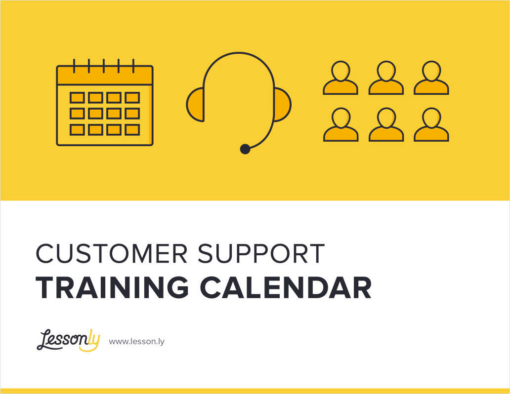 Customer Support Training Calendar by Lessonly