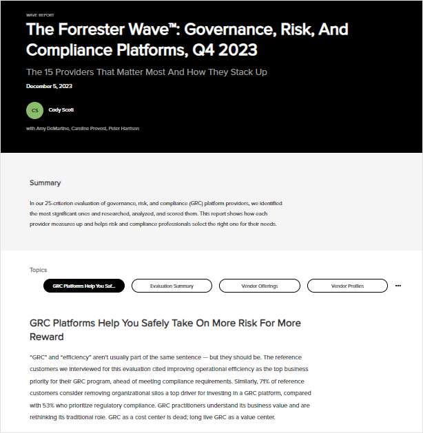 LogicGate Named a 'Leader' in The Forrester Wave™: Governance, Risk, And Compliance Platforms