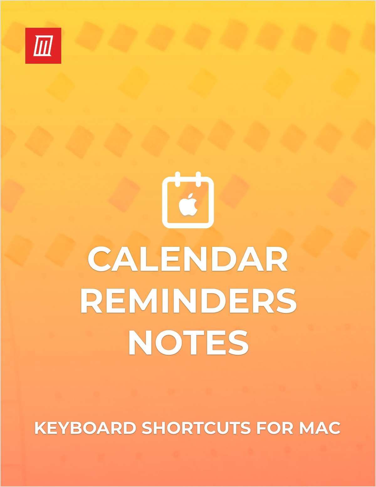 Keyboard Shortcuts for Calendar, Reminders, and Notes on Mac