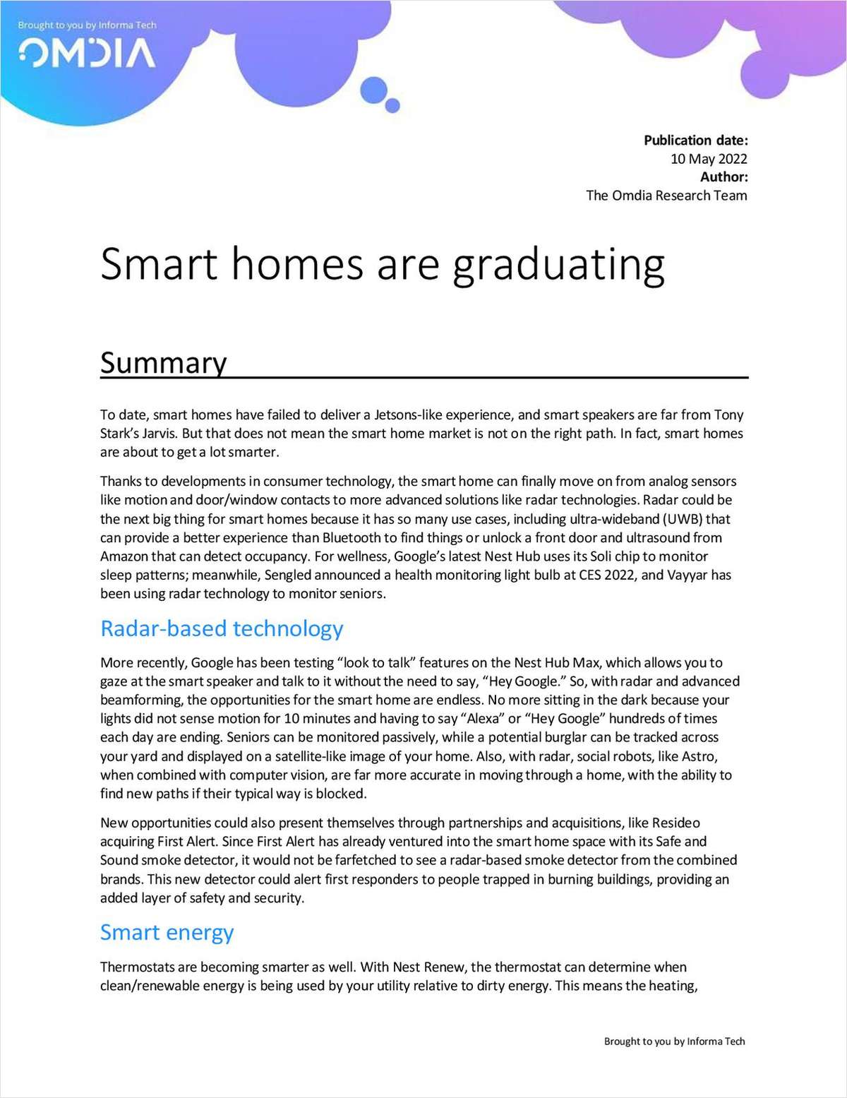 Smart homes are graduating