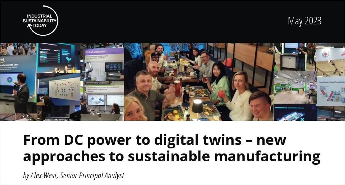DC power to digital twins -- new approaches to sustainable manufacturing