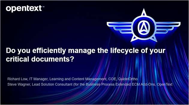 Manage the Lifecycle of your Critical Documents