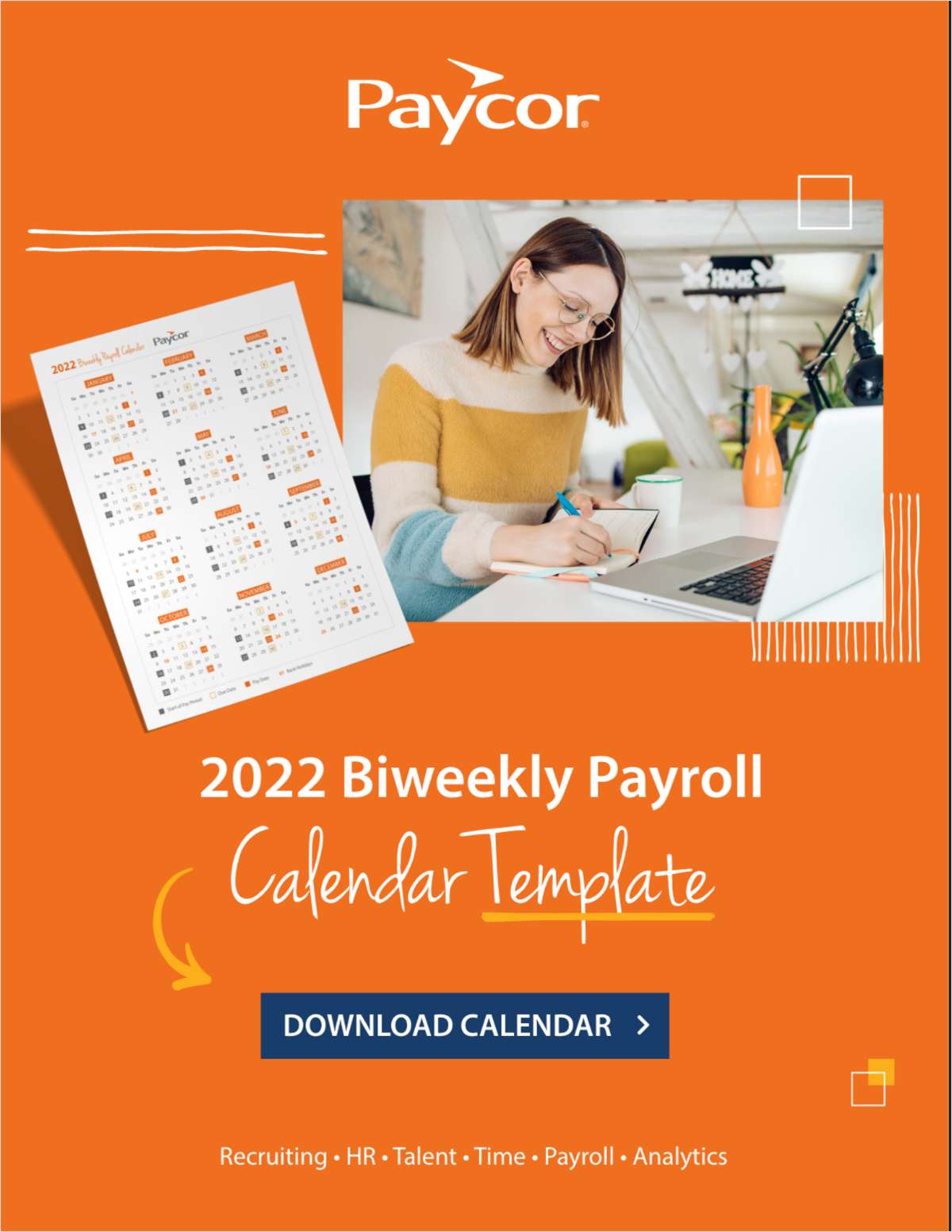 2022 Biweekly Payroll Calendar Template, Free Paycor, Inc. Template