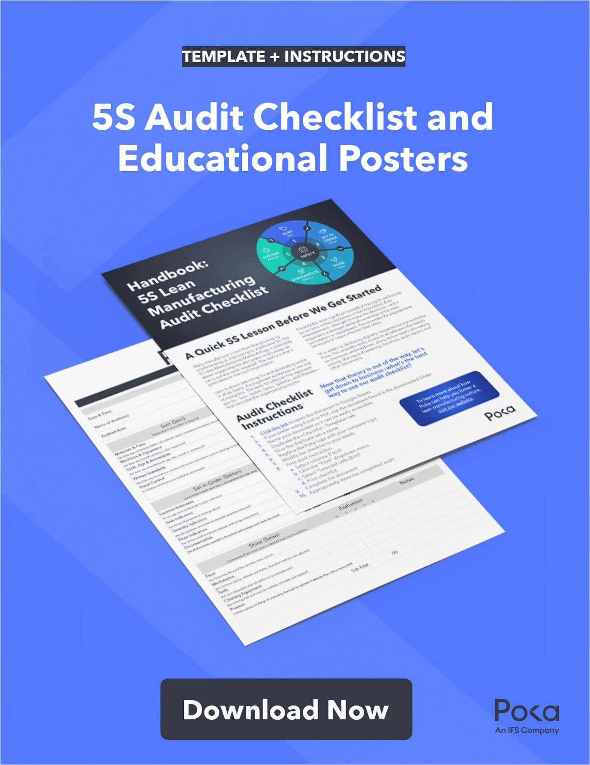 Poka 5S Audit Checklist and Educational Posters