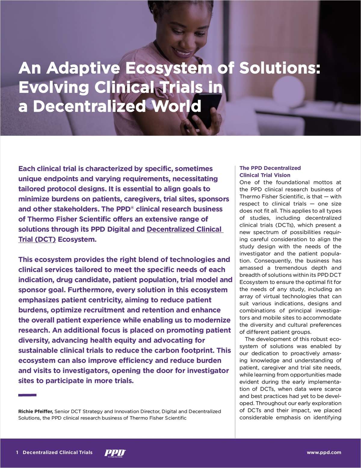 An Adaptive Ecosystem of Solutions: Evolving Clinical Trials in a Decentralized World
