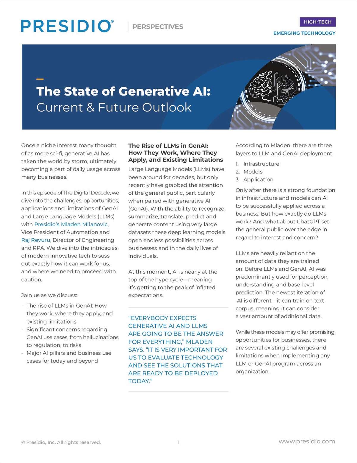 The State of Generative AI: Current & Future Outlook