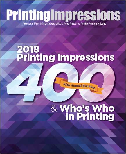 2018 Printing Impressions 400 Ranking
